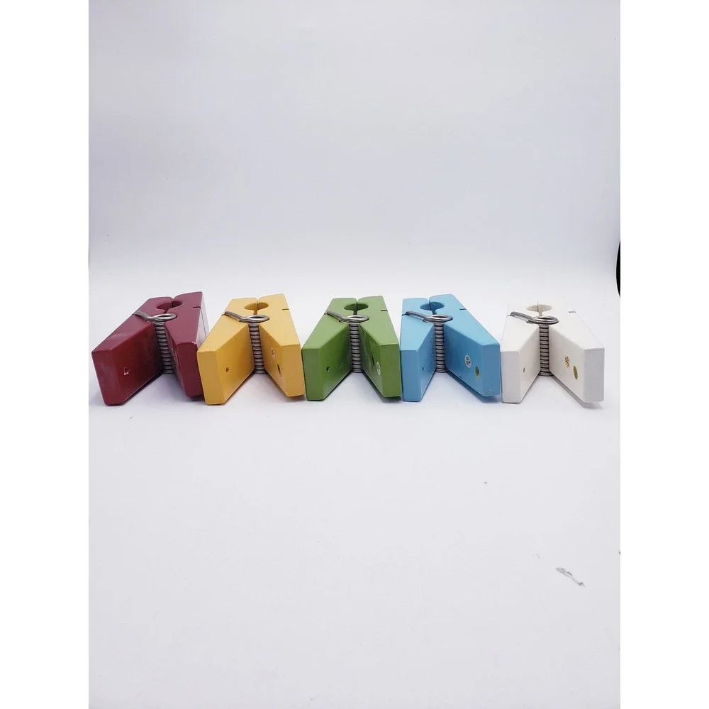 Pottery Barn Giant Clothespin Decor Multicolor Wood Oversized Novelty Wall Art